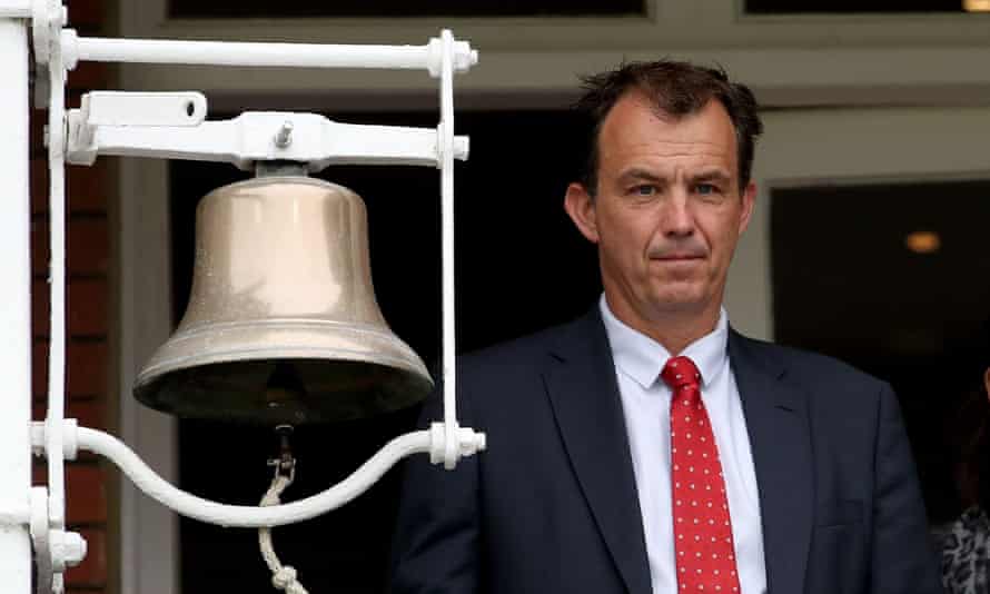 Tom Harrison rings the bell at Lord’s before the fourth day’s play between England and New Zealand in June 2022