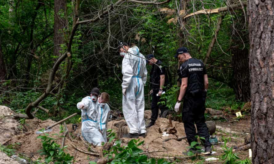Seven bodies were reportedly excavated from a mass grave.