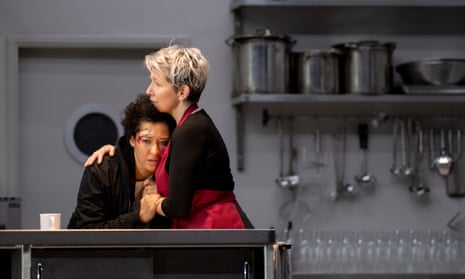 Julia Bullock in the title role, with Joyce DiDonato as Irene, in the Royal Opera’s Theodora.