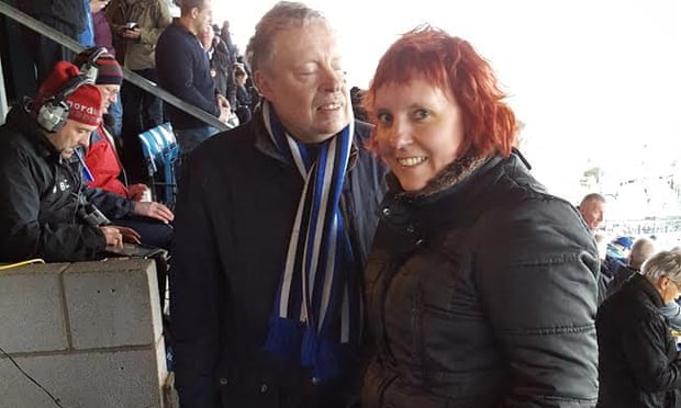 Ruth Williams with her dad Roy at the Memorial Ground last Saturday. Bristol Rovers drew 1-1 against Plymouth Argyle.