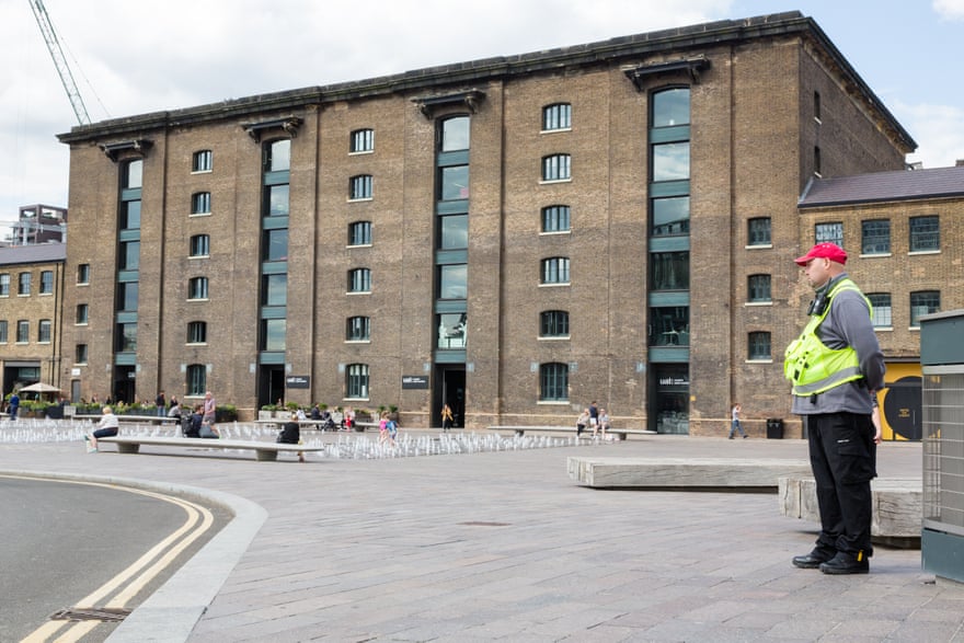 Nearby Granary Square, with private security in attendance.