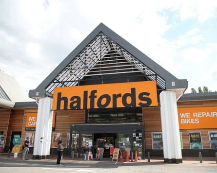 A Halfords store in St Albans, England.