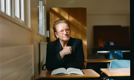 Bono, photographed at his former school, Mount Temple in Dublin, earlier this month.