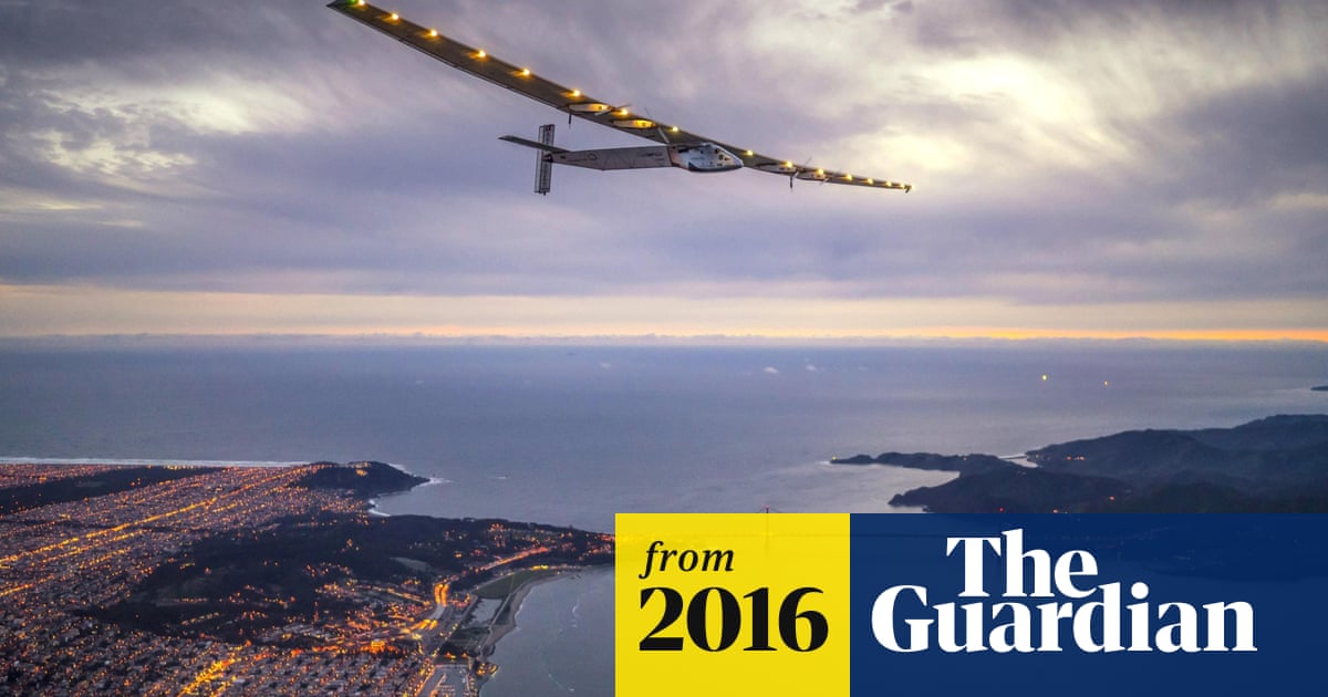 Solar-powered plane completes historic flight over Pacific – video