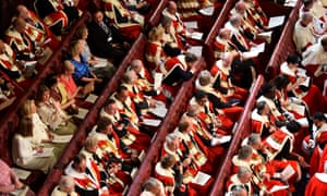 Peers and guests in the House of the Lords