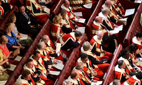 Peers and guests in the House of the Lords