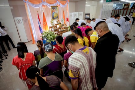 Well-wishers pray for the recovery of Thailand’s Princess Bajrakitiyabha in King Chulalongkorn memorial hospital.