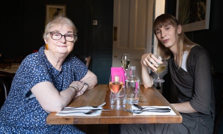 Dining Across The Dividers Valerie (left) and Pav