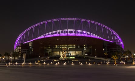 The Khalifa international stadium in Doha, Qatar