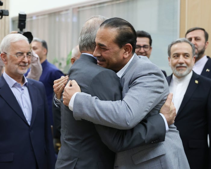 Trump says peace deal with Iran ‘largely negotiated’ with strait of Hormuz to open