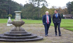 Taioseach Leo Varadkar and Prime Minister Boris Johnson at Thornton Manor Hotel, on The Wirral, Cheshire.