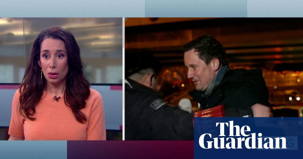 Chinese official drags Dutch reporter away during live Olympics report – video