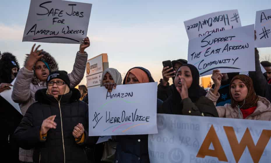 We Are Not Robots Amazon Warehouse Employees Push To Unionize Amazon The Guardian We Are Not Robots Amazon Warehouse Employees Push To Unionize Amazon The Guardian