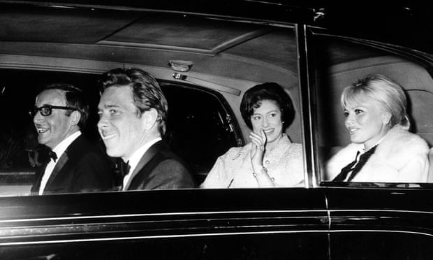 left to right: Peter Sellers, Lord Snowdon, Princess Margaret, Britt Ekland, 1965