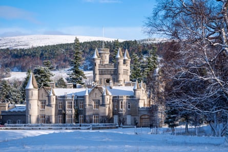 Balmoral Castle in the snow.