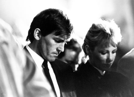 Kenny Dalglish and his wife, Marina, at the memorial service in the catholic Metropolitan Cathedral, Liverpool, in memory of those killed in the Hillsborough Disaster.