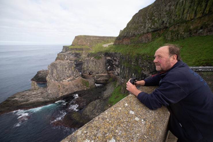 ‘It’s a monster task’: can culling ferrets and rats save one of the UK’s largest seabird colonies? RSPB warden Liam McFaul at West Light Seabird Centre.Photograph: Paul McErlane/The Guardian