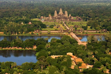 Aerial views of Cambodia’s Angkor Wat. A
