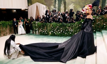 Zendaya in outfit number two on the Met Gala green carpet.