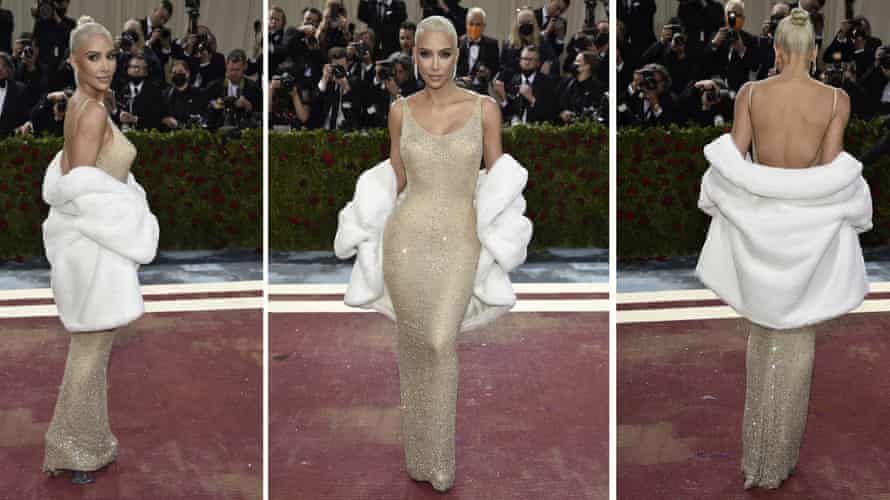 Kim KardashianIn this combination photo, Kim Kardashian attends The Metropolitan Museum of Art’s Costume Institute benefit gala celebrating the opening of the “In America: An Anthology of Fashion” exhibition on Monday, May 2, 2022, in New York. (Photo by Evan Agostini/Invision/AP)