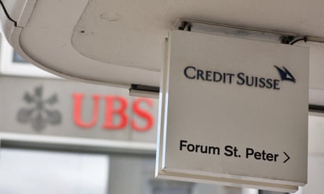 UBS and Credit Suisse bank signs