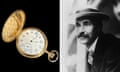 Gold pocket watch and portrait of John Jacob Astor