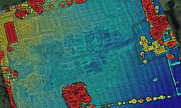 A survey image of the site near Beverley in east Yorkshire
