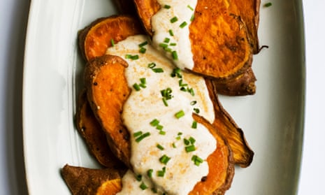 A slice of life: sweet potato with harissa and soured cream.