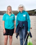 Vickie Toland, left, and Kathy Alford, members of the Polzeath Marine Conservation Group.
