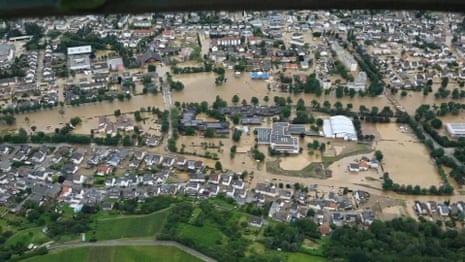 Aerial footage shows flooding across Belgium, Germany and the Netherlands – video