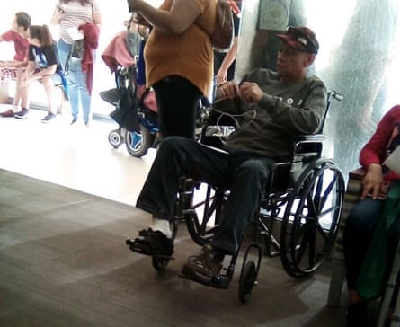 Poor health forced Escobar Mejia to use a wheelchair.