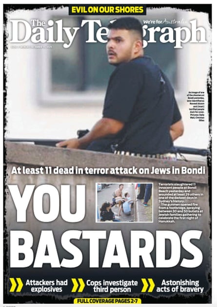 The Sydney Daily Telegraph front page on Monday.