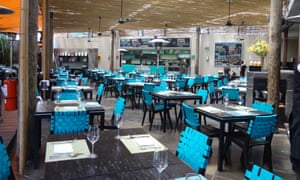 Interior of the La Mar restaurant, Lima, Peru.