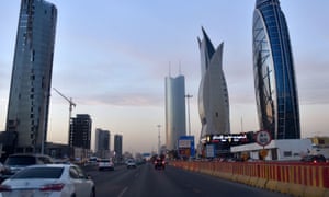 Menara yang baru dibangun di Ryadh, ibu kota Arab Saudi dan pusat keuangan utama.
