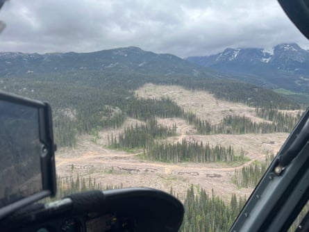 An image of sandy, barren soil seen from what appears to be a small plane.