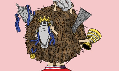 Illustration by Matt Johnstone for Barney Ronay column on Arsenal’s new signing David Luiz