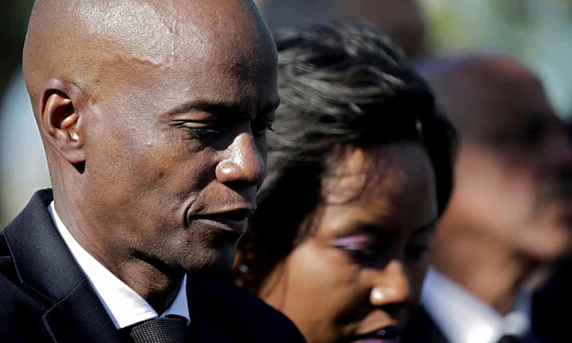 Haiti’s late President Jovenel Moïse and first lady Martine pictured last year.