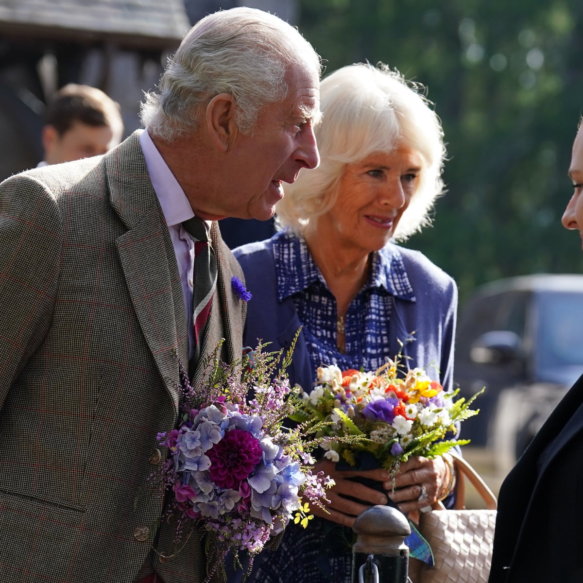 Charles and Camilla pay tribute on anniversary of Queen Elizabeth's death | Queen Elizabeth II | The Guardian