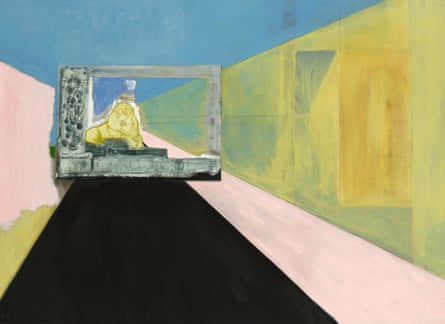 Peter Doig Lion in the Road, 2015 Oil, distemper on linen 200 x 276 cm