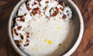 ‘A unique dish’: squid, bacon and almonds.