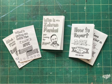 three zines on a table