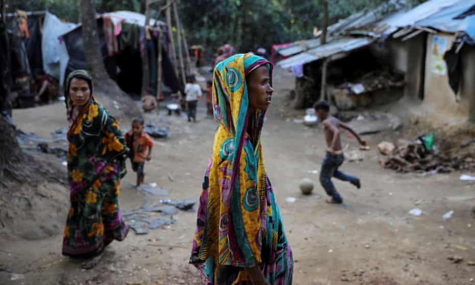 Rohingya refugees at a refugee camp near Cox’s Bazar, Bangladesh.