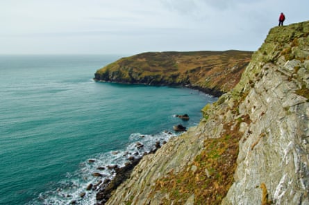 Clifftop walk and lone person