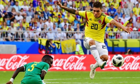 Juan Quintero in action against Senegal in the final group match
