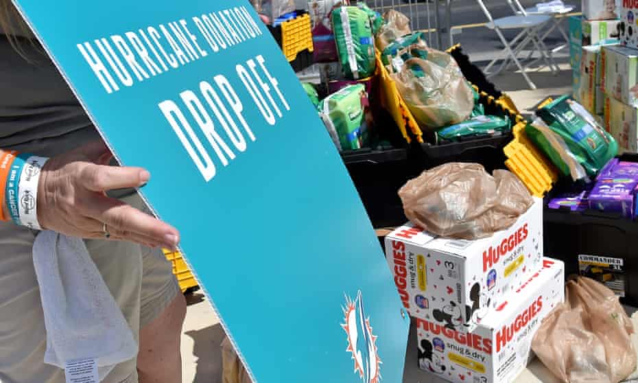 Miami Dolphins are collecting items at Hard Rock Stadium to send to the Bahamas after Hurricane Dorian.