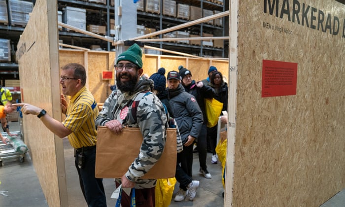 Virgil Abloh fans queue overnight at Wembley Ikea to buy homeware, Virgil  Abloh