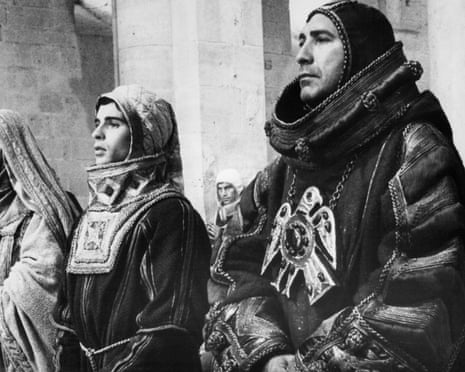 Lee Montague, right, with Valentina Cortese and Graham Faulkner in Brother Sun, Sister Moon, 1972, directed by Franco Zeffirelli.