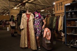 Linda Connell with suitcase at the ready.