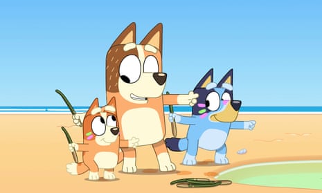 An image released by Disney+ of a scene from the television series “Bluey.”