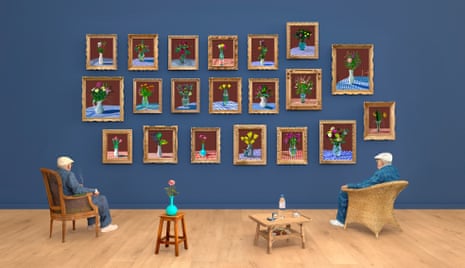 Artist David Hockney attends The Broad and Louis Vuitton